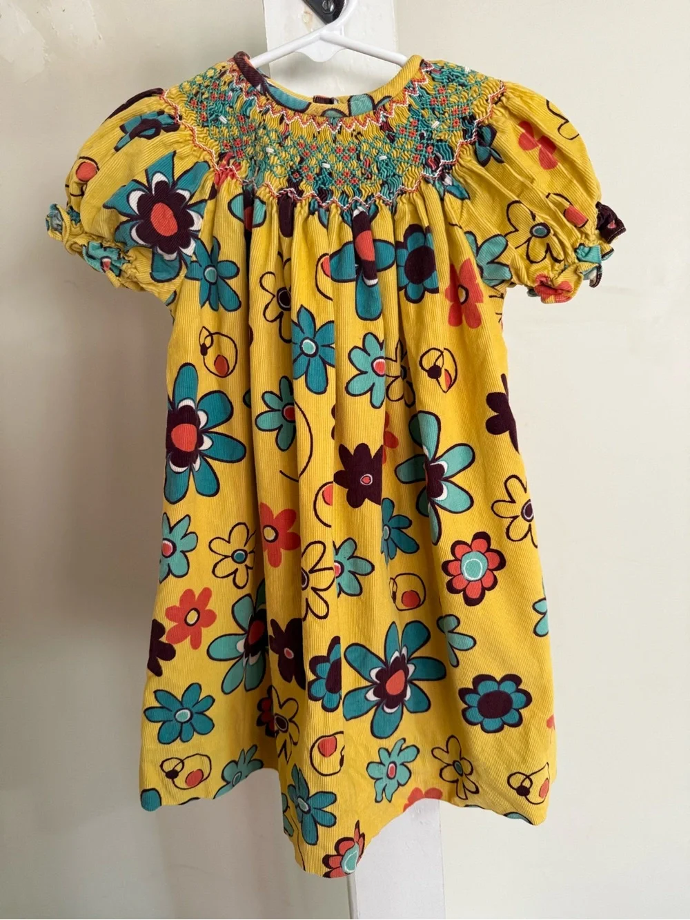 The Smocked Giraffe Smocked Bishop Dress